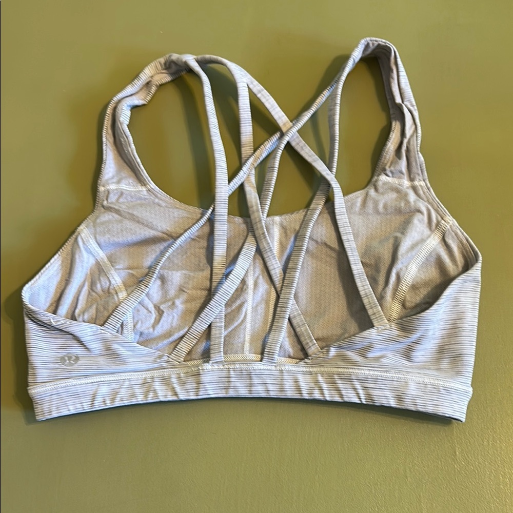 Lululemon Women's Strappy Gray Sports Bra - Picture 2 of 3